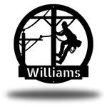lineman electrician home office decor custom metal sign 0