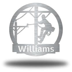 lineman electrician home office decor custom metal sign 2
