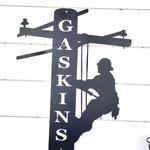 lineman last name custom metal sign 0