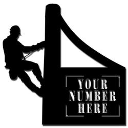lineman personalized address sign house number plaque welcom custom metal sign 1
