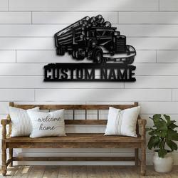 logging truck driver business custom metal signs 1