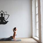 lotus flower with yoga sign decor for studio laser cut metal signs gift for yoga lover 0