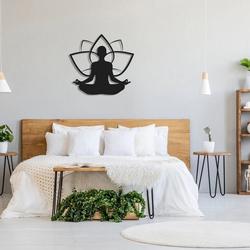 lotus flower with yoga sign decor for studio laser cut metal signs gift for yoga lover 4
