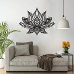 lotus mandala metal art laser cut metal signs dcor for room gift for yoga lover 0