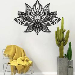 lotus mandala metal art laser cut metal signs dcor for room gift for yoga lover 2