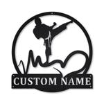 love karate metal sign personalized metal name signs home decor sport lovers gifts 0