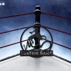 love wrestling metal sign personalized metal name signs home decor sport lovers gifts 2