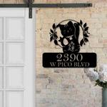 lucky cat welcome sign cat address sign house number plaque custom metal signs 0