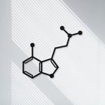 magic mushroom psilocin molecule science art chemistry art custom metal signs 0