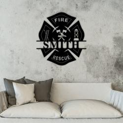 maltese cross firefighter fire department custom metal signs 3