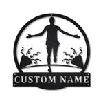 marathon metal sign personalized metal name signs home decor sport lovers gifts 0