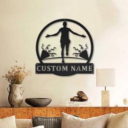marathon metal sign personalized metal name signs home decor sport lovers gifts 1