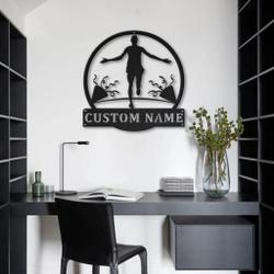 marathon metal sign personalized metal name signs home decor sport lovers gifts 2