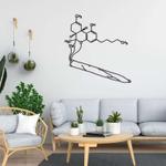 marijuana metal wall decor thc weed molecule minimalist wall art cannabis cigar decor blunt roller cafe decor funny housewarming gift 0