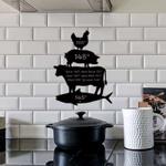 meat temperature gide metal sign smoke bbq sign cooking sign cow pig chicken wall art kitchen decor 0