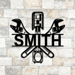 mechanic tools sign personalized workshop name signs decor garage sign decor 1