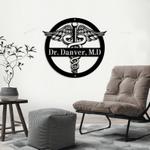 medical doctor symbol caduceus business custom metal signs 0