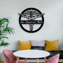 medical doctor symbol caduceus business custom metal signs 1