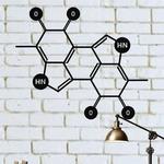 melanin molecule metal wall art laser cut metal sign science art chemistry art decor for room 0