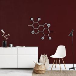 melanin molecule metal wall art laser cut metal sign science art chemistry art decor for room 2