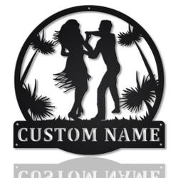 Merengue Dance Metal Wall Art Personalized Metal Name Signs Home Decor Sport Lovers Gifts