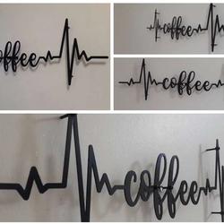 metal coffee signs ekg coffee metal sign coffee shop decor room decor coffee wall art 4