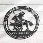 metal cowboy roping sign calf roper custom name sign 0