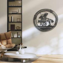 metal cowboy roping sign calf roper custom name sign 1