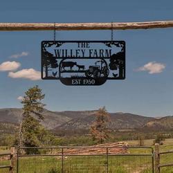 metal farm sign ranch outdoor farmhouse personalized metal farm sign 2