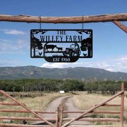 metal farm sign ranch outdoor farmhouse personalized metal farm sign 3
