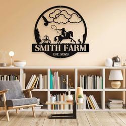 metal farmhouse name sign farm horse lover custom sign 2