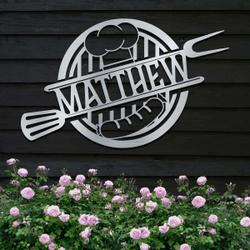 metal grill sign customized for you perfect for home decor and grilling enthusiasts ideal housewarming gift 1