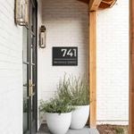 metal house number sign front porch address plaque personalized metal signs new home gift 0