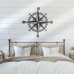 metal nautical compass sign coordinates sign gift for camper hiker climber housewarming gift 1