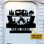 metal outdoor sign custom campfire sign personalized metal name signs camping gift fire pit sign decor 0