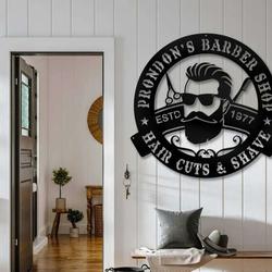 metal western hair saloon cowboy cut personalized hair sign 2