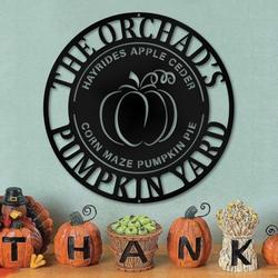 mhouse pumpkin farm fall custom metal signs gift for farmer 1