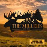 moose hunting custom metal sign monogarm outdoor farm sign home gate decor 0