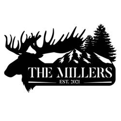 moose hunting custom metal sign monogarm outdoor farm sign home gate decor 1