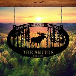 moose hunting welded moose hunting hunter dad gift custom metal signs 1