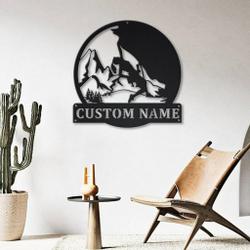 mountain climbing metal sign personalized metal name signs home decor gifts for women 2