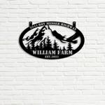 mountain flying eagle pine forest natural custom metal signs gift for farmer 0