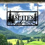 mountain forest last name custom metal signs 0