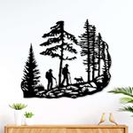 mountain hiking metal sign pine trees sign trekking couple gift home outdoor decor 0