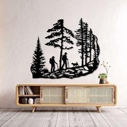 mountain hiking metal sign pine trees sign trekking couple gift home outdoor decor 1