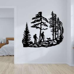 mountain hiking metal sign pine trees sign trekking couple gift home outdoor decor 2