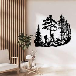 mountain hiking metal sign pine trees sign trekking couple gift home outdoor decor 6