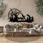 mountain landscape and compass sign nautical compass range view outdoor home decor housewarming gifts 0