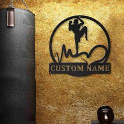 muay thai metal sign personalized metal name signs home decor sport lovers gifts 1