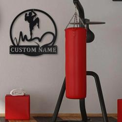 muay thai metal sign personalized metal name signs home decor sport lovers gifts 2